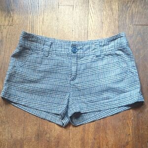 Guess Plaid Black and White Women's Shorts